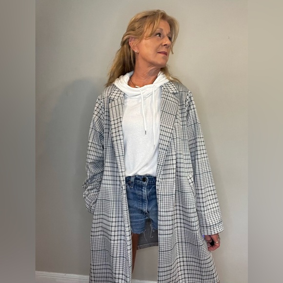 Long length plaid blazer/jacket - Picture 10 of 14